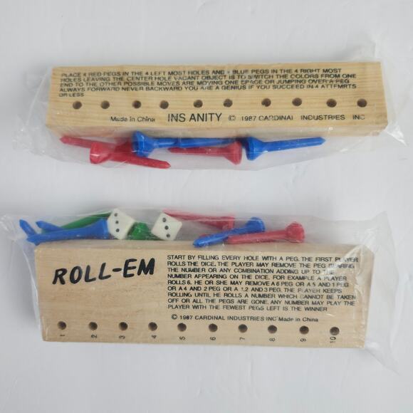 Solid Wood Teasers 7 Different Brain Busters Round Tin NEW Game Night Challenge - Picture 5 of 9